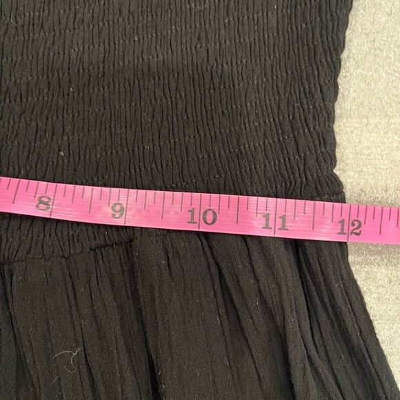 [S]In Loom WMN 3/4 Sleeve Square Neck Smocked Mid Dress Cute A Line Swing Beach - Picture 9 of 11